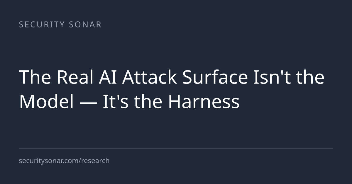 The Real AI Attack Surface Isn't the Model — It's the Harness